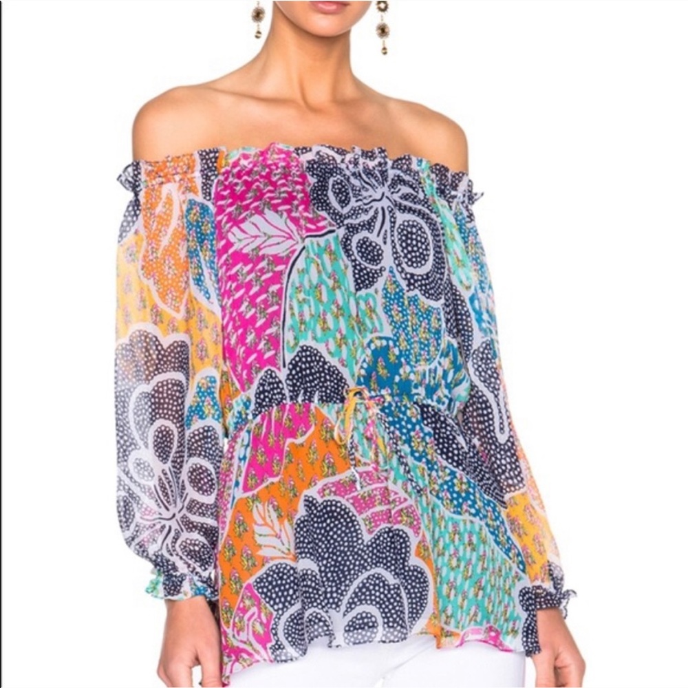 Diane Von Furstenberg Camile Flower Power Top